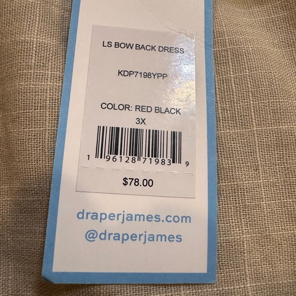 DRAPER JAMES RSVP LONG SLEEVE TIERED BOW BACK DRESS NWT - Picture 4 of 8